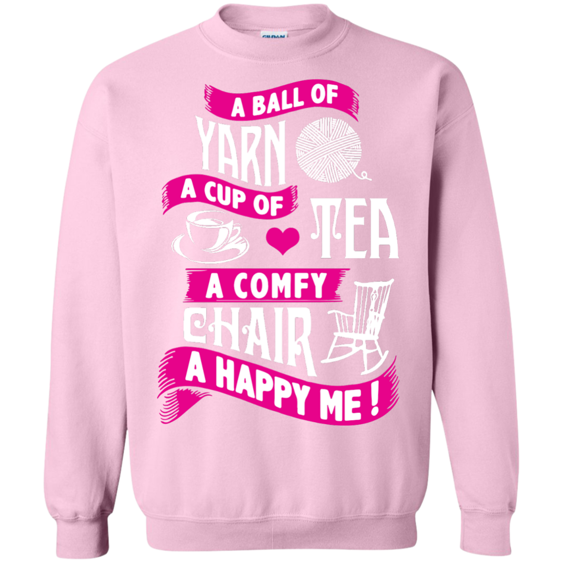 A Ball of Yarn, A Happy Me Crewneck Sweatshirts - Crafter4Life - 1