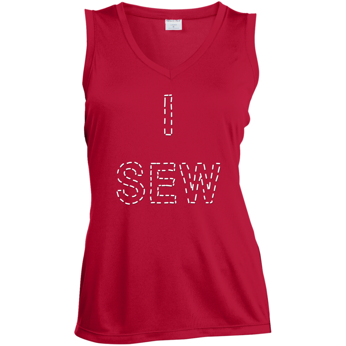 I Sew Ladies Sleeveless Moisture Absorbing V-Neck