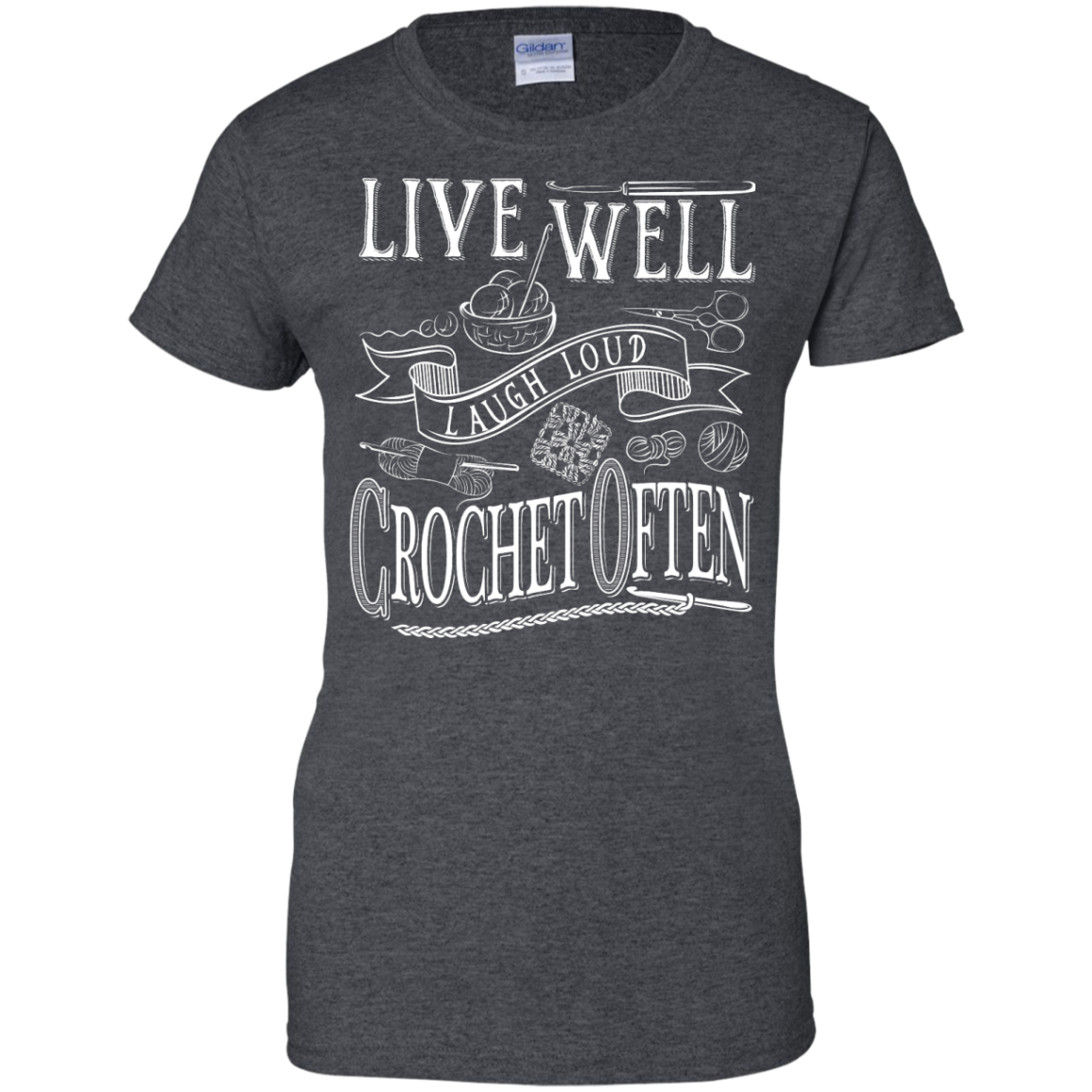 Crochet Often Ladies Custom 100% Cotton T-Shirt - Crafter4Life - 5