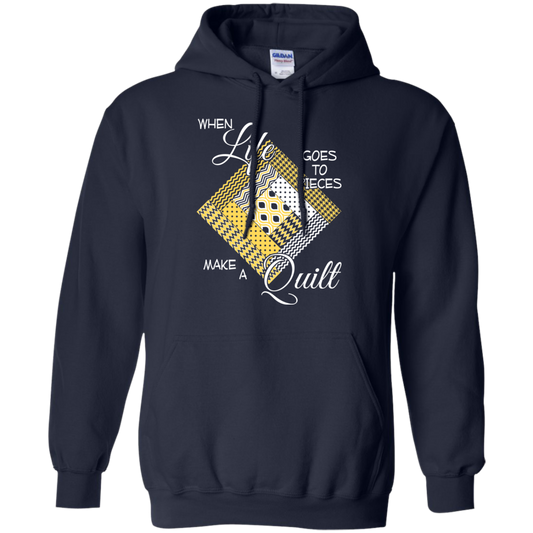 Make a Quilt (yellow) Pullover Hoodies - Crafter4Life - 1