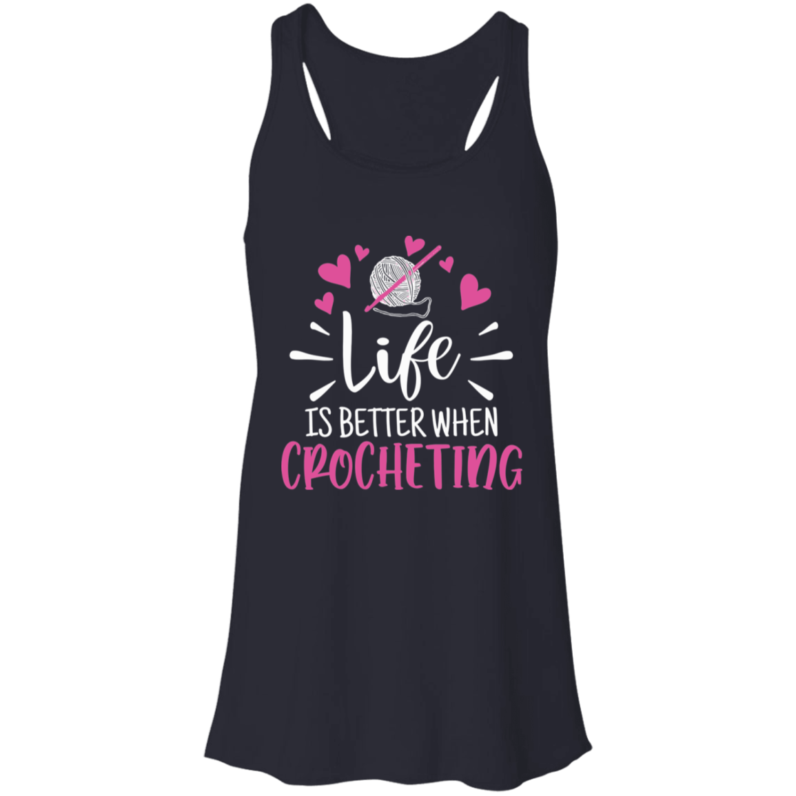 Life is Better when Crocheting Flowy Racerback Tank