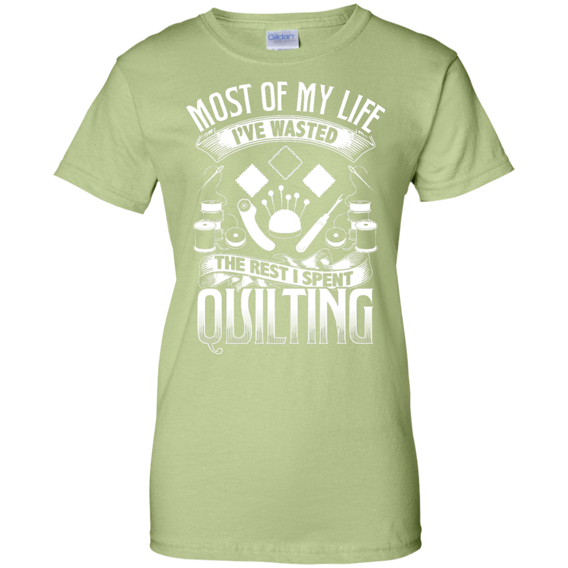 Most of My Life (Quilting) Ladies Custom 100% Cotton T-Shirt - Crafter4Life - 13