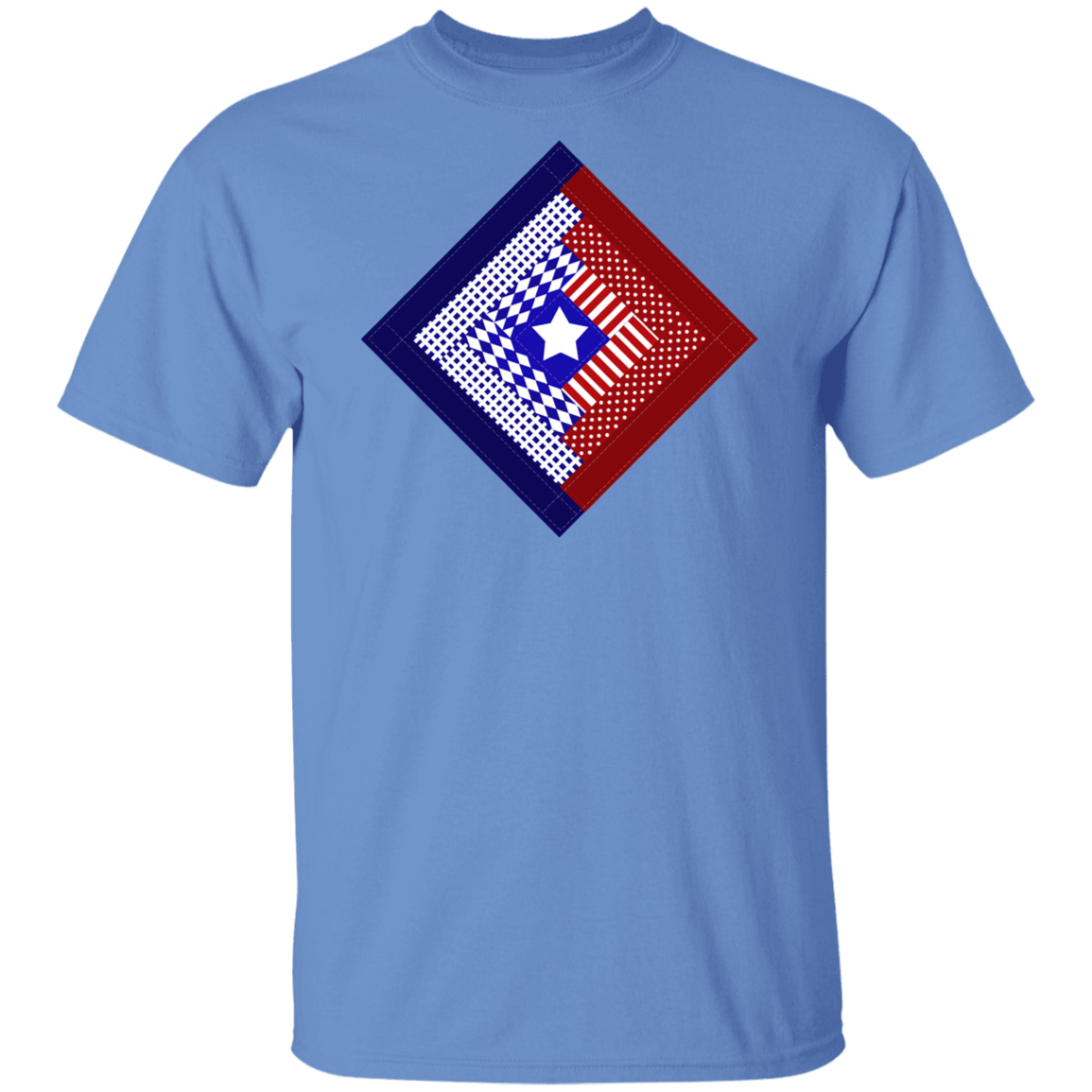 Patriotic Log Cabin Square T-Shirt