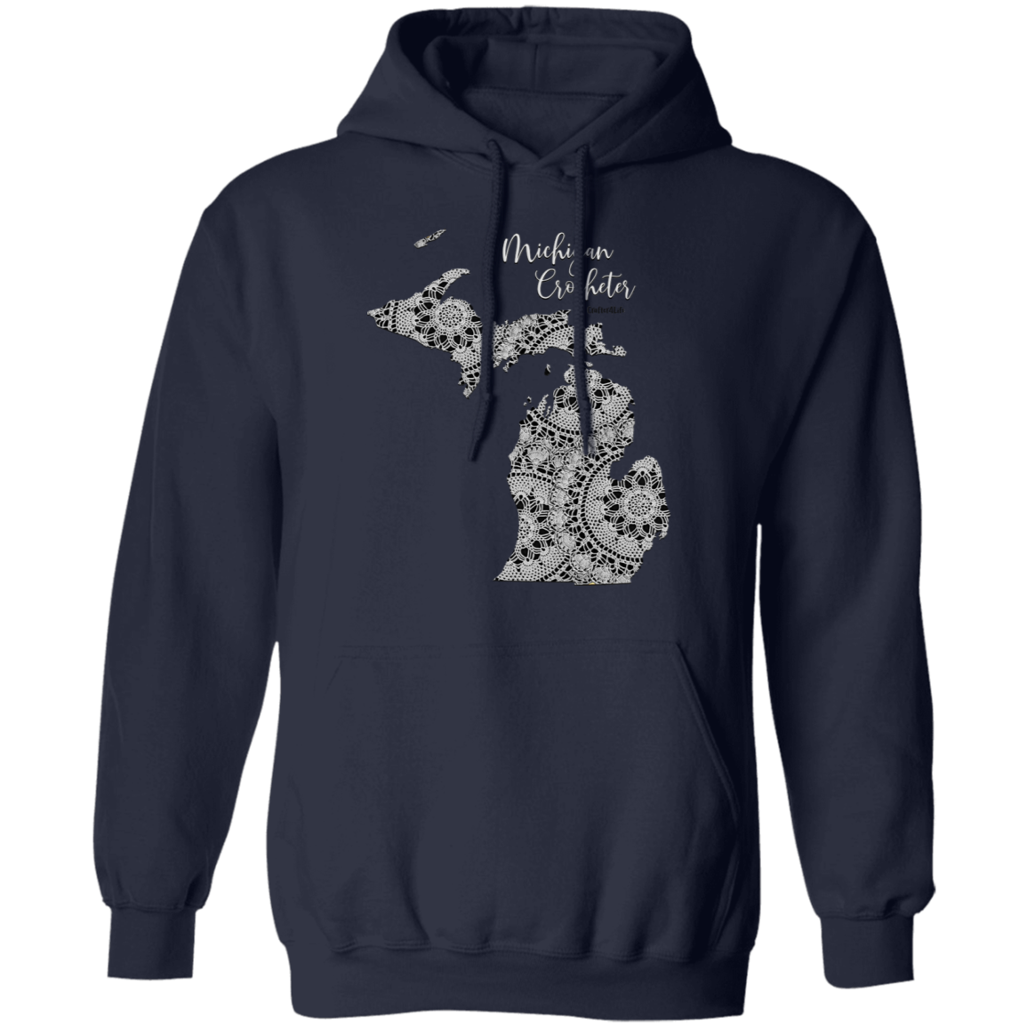 Michigan Crocheter Pullover Hoodie