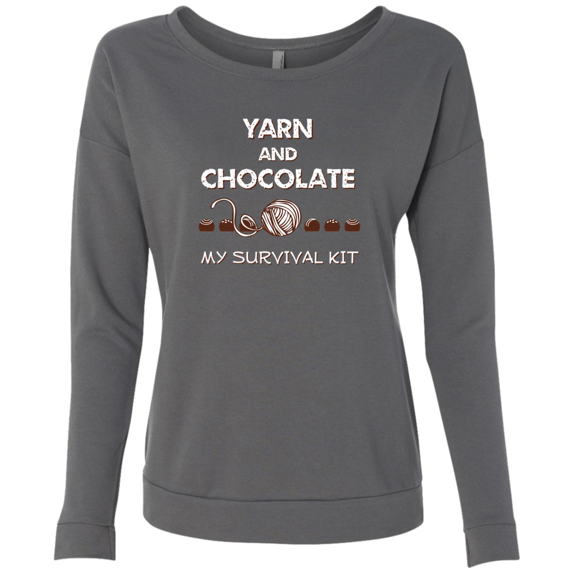 Yarn and Chocolate Ladies Long Sleeve Shirts