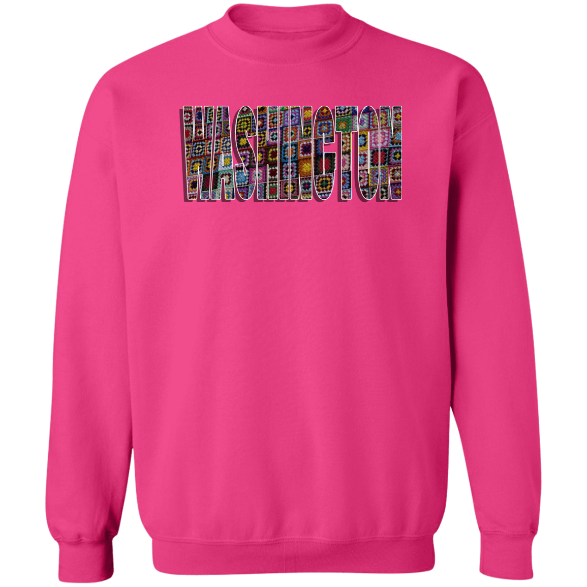 Washington Crochet Crewneck Pullover Sweatshirt