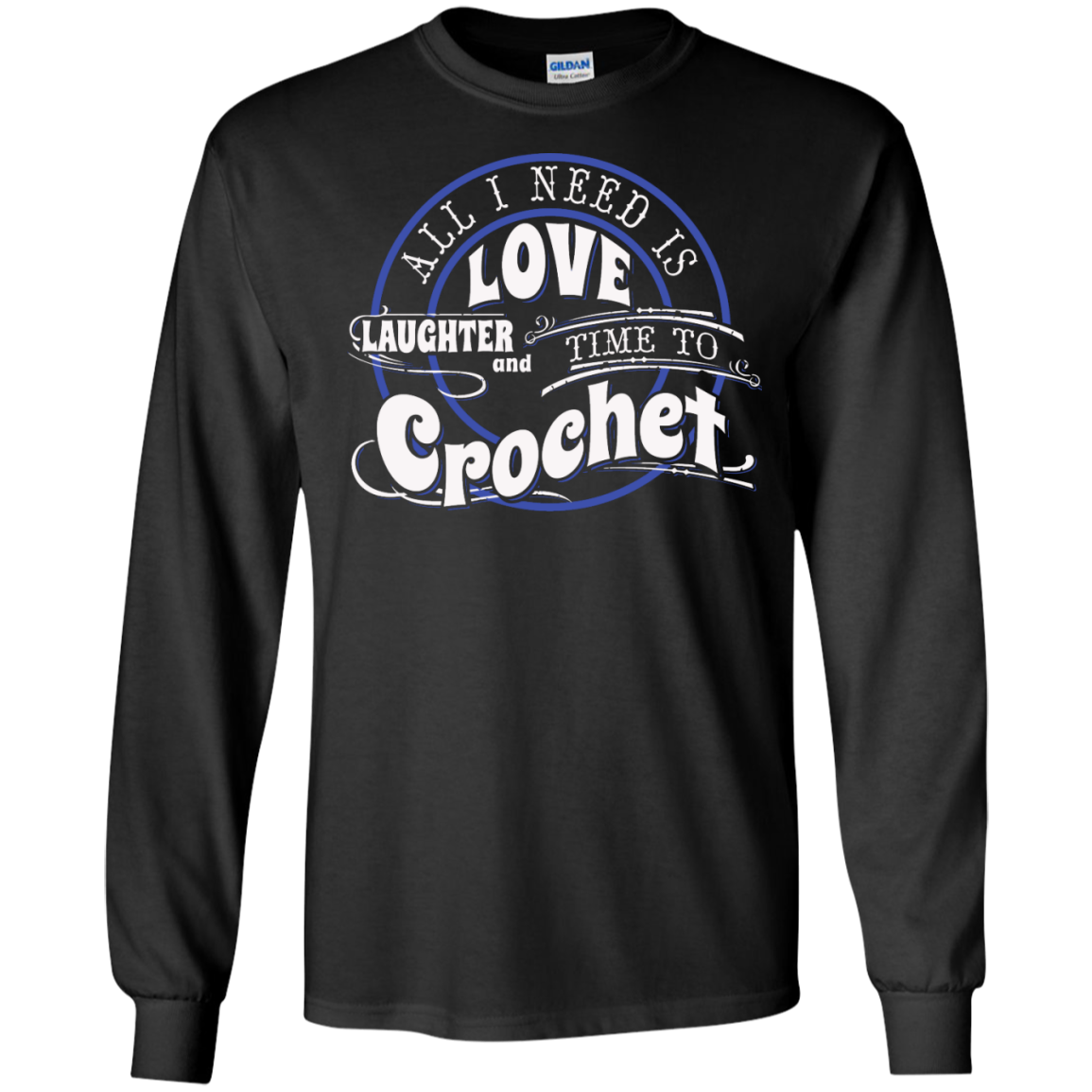 Time to Crochet Long Sleeve Ultra Cotton T-Shirt - Crafter4Life - 2