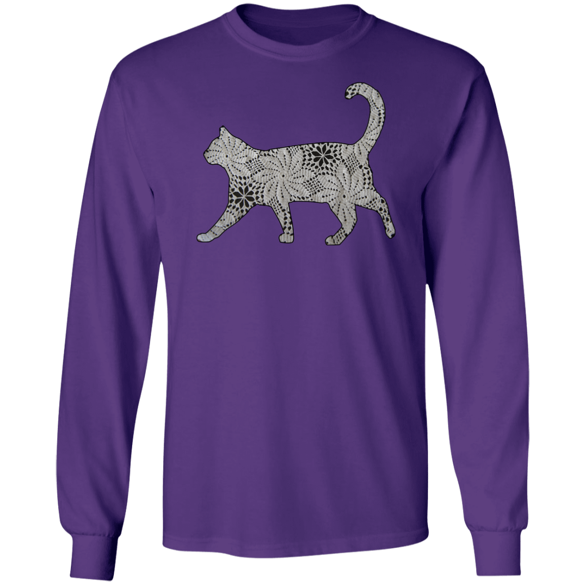 Crochet Cat LS Ultra Cotton T-Shirt