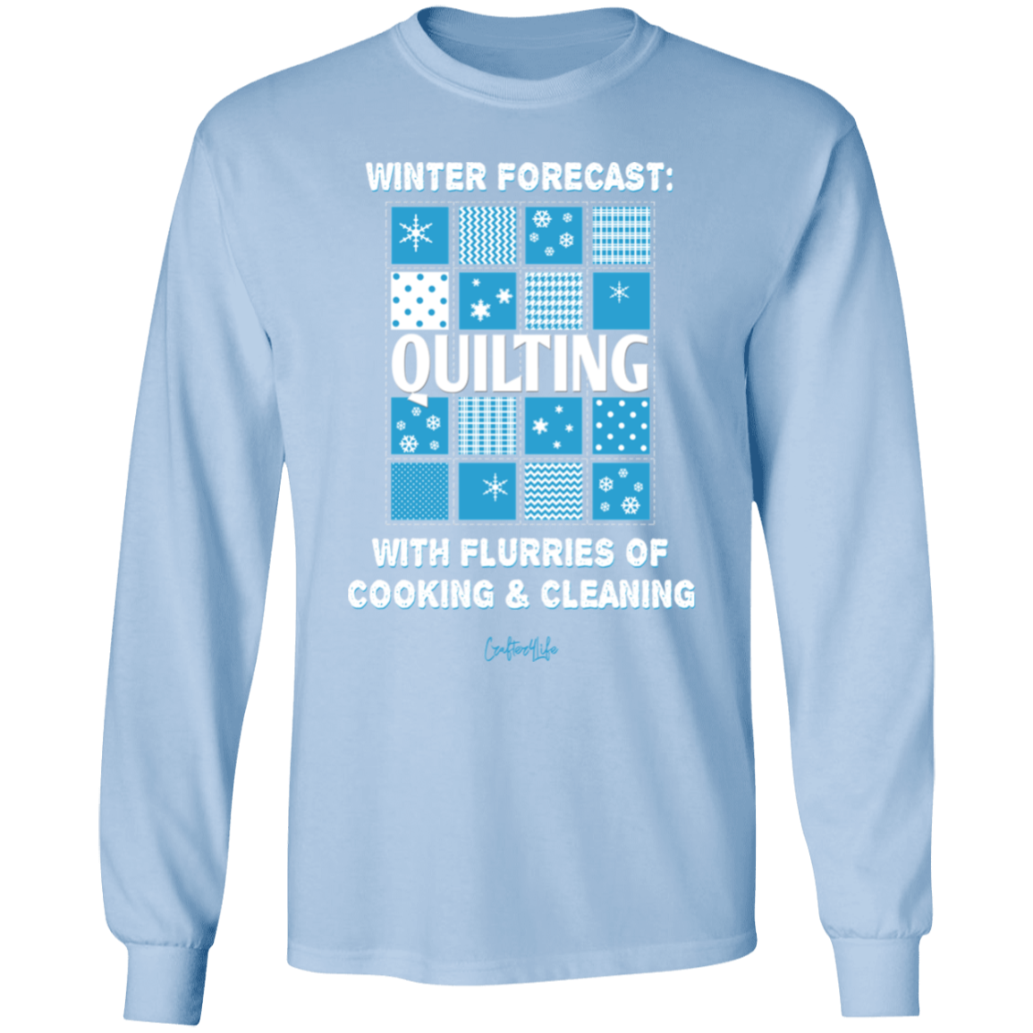 Winter Forecast Quilting Flurries LS Ultra Cotton T-Shirt