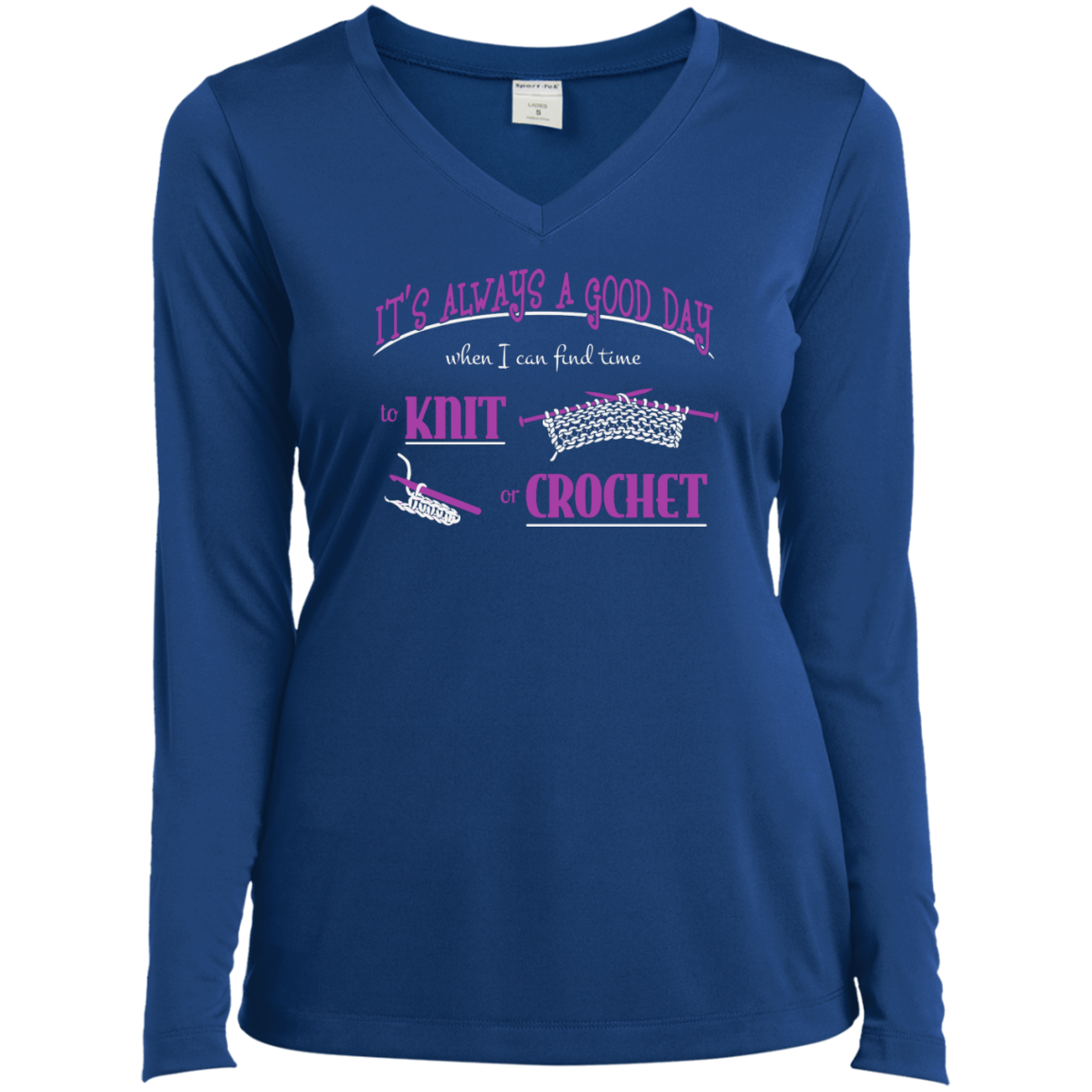 Good Day to Knit or Crochet Long Sleeve T-Shirts - Crafter4Life - 12