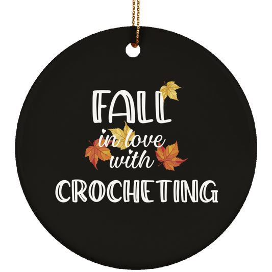Fall in Love with Crocheting Circle Ornament