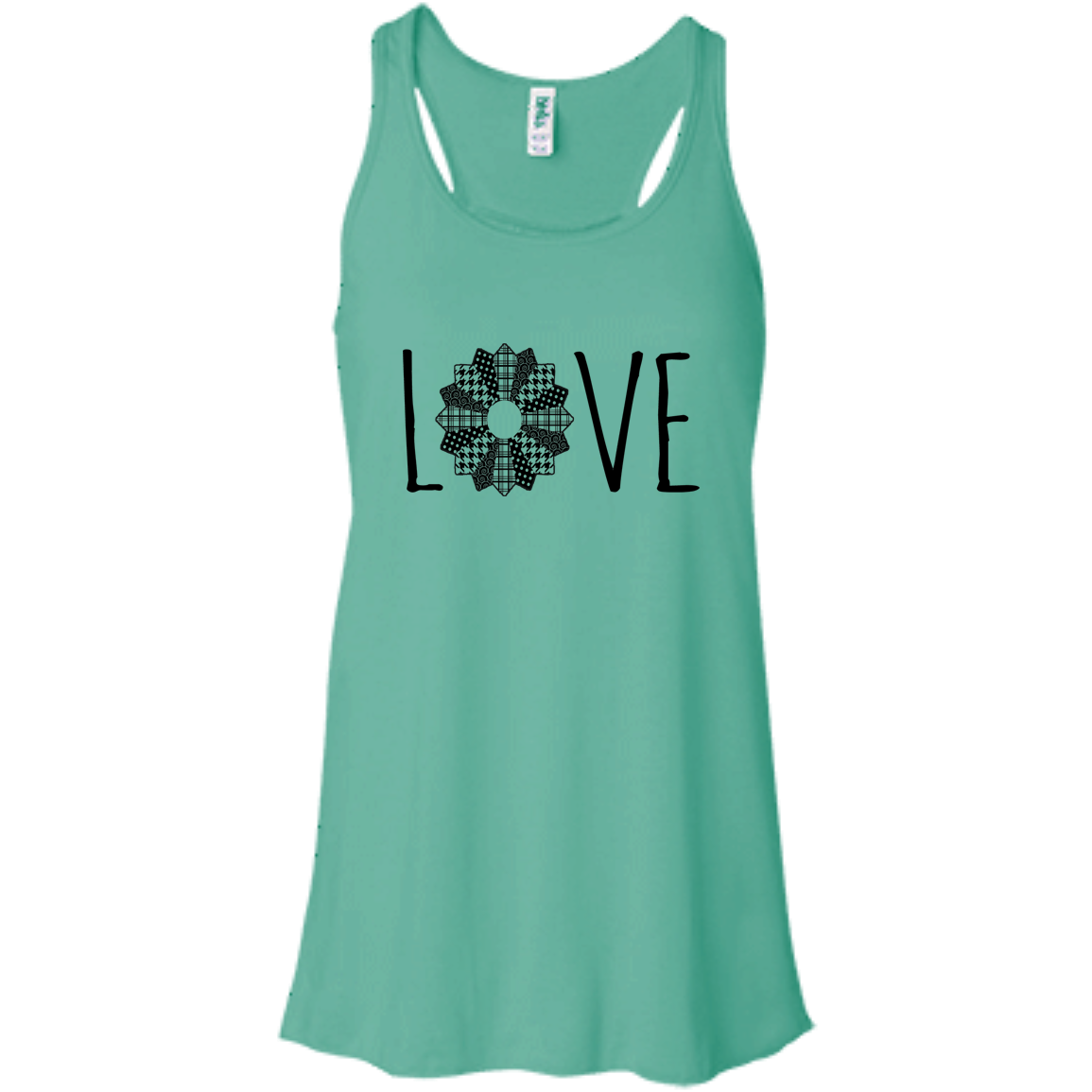 LOVE Quilt Flowy Racerback Tank