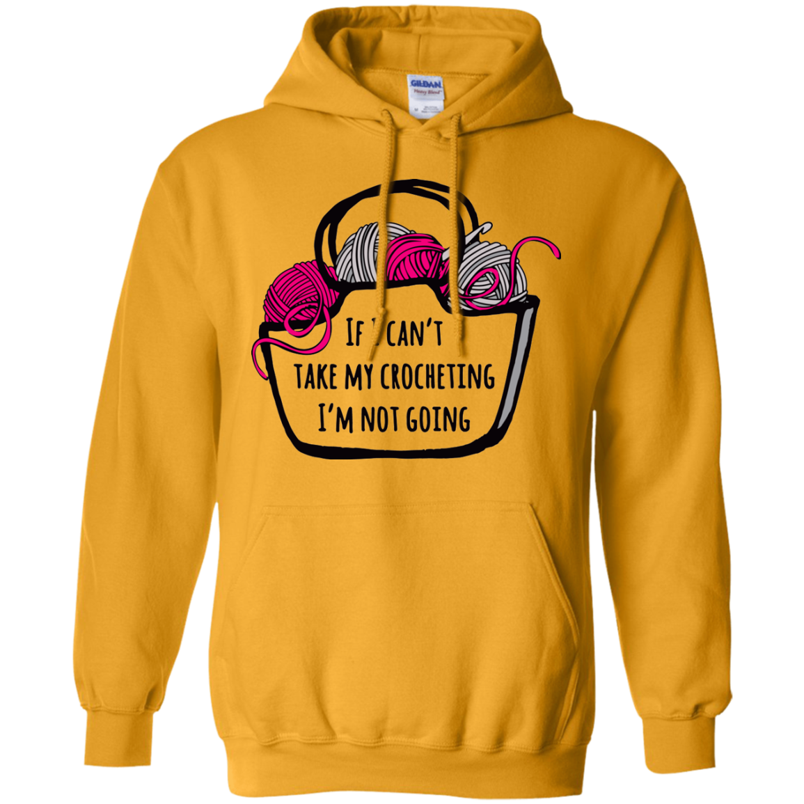 If I Can't Take My Crocheting Pullover Hoodie