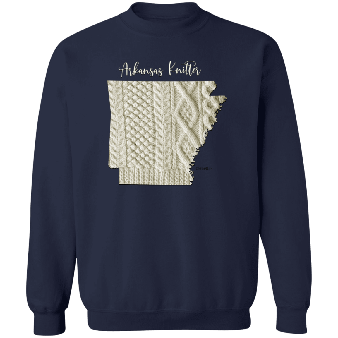Arkansas Knitter Crewneck Pullover Sweatshirt