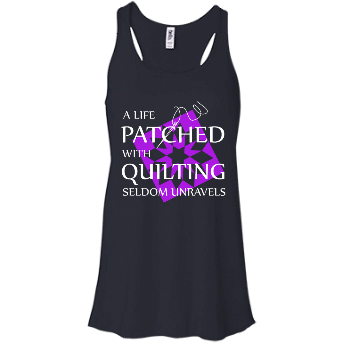 Quilting Seldom Unravels Flowy Racerback Tank