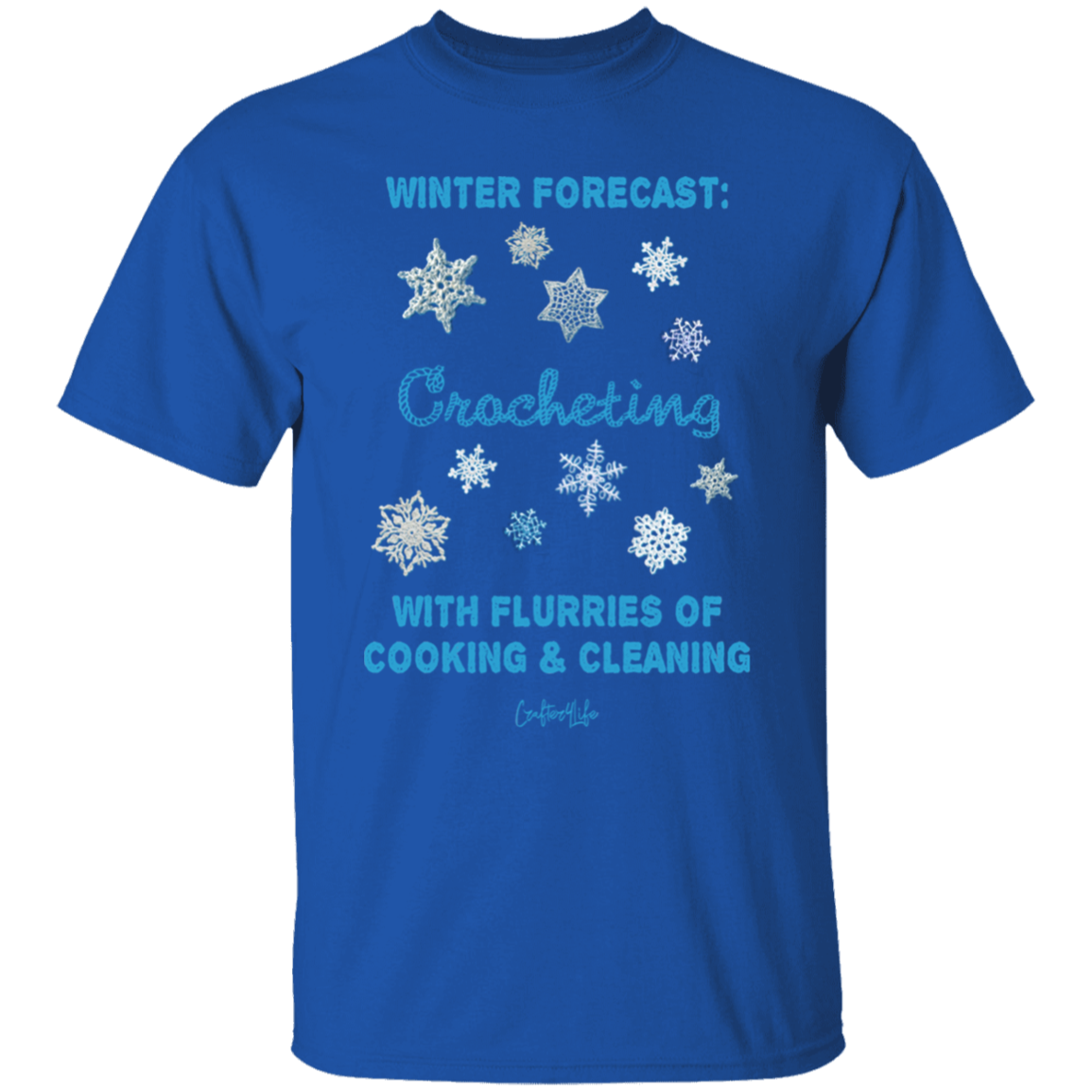 Winter Forecast Crocheting Flurries T-Shirt