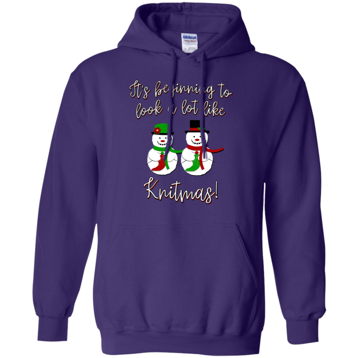 Knitmas Snow Couple Pullover Hoodie