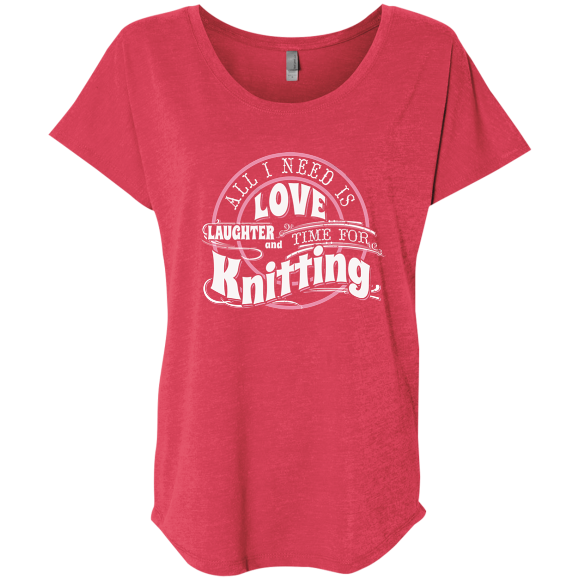 Time for Knitting Ladies Triblend Dolman Sleeve