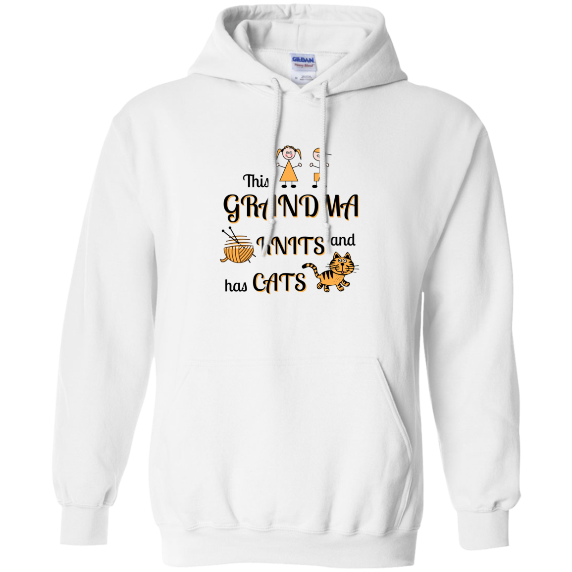 Grandma-Knit-Cats Pullover Hoodie