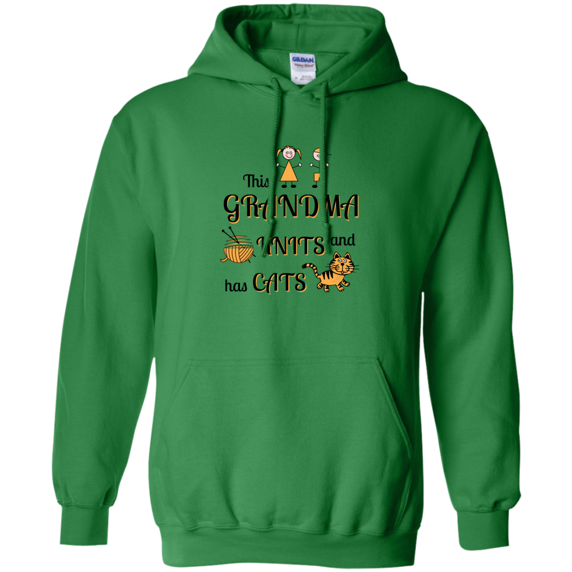 Grandma-Knit-Cats Pullover Hoodie