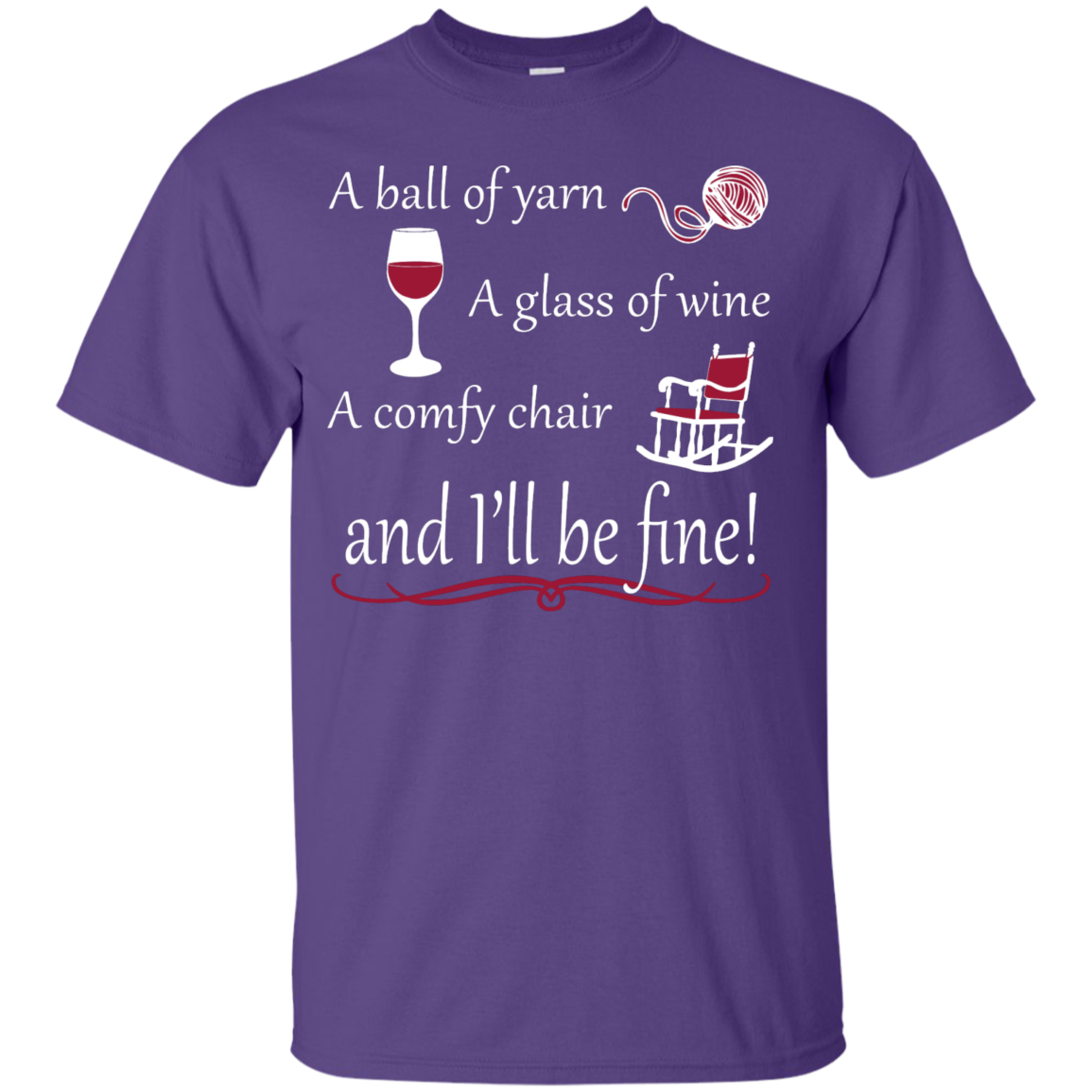 A Ball of Yarn a Glass of Wine Men's and Unisex T-Shirts - Crafter4Life - 8