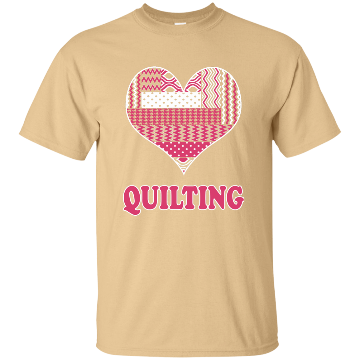 Heart Quilting Custom Ultra Cotton T-Shirt - Crafter4Life - 3