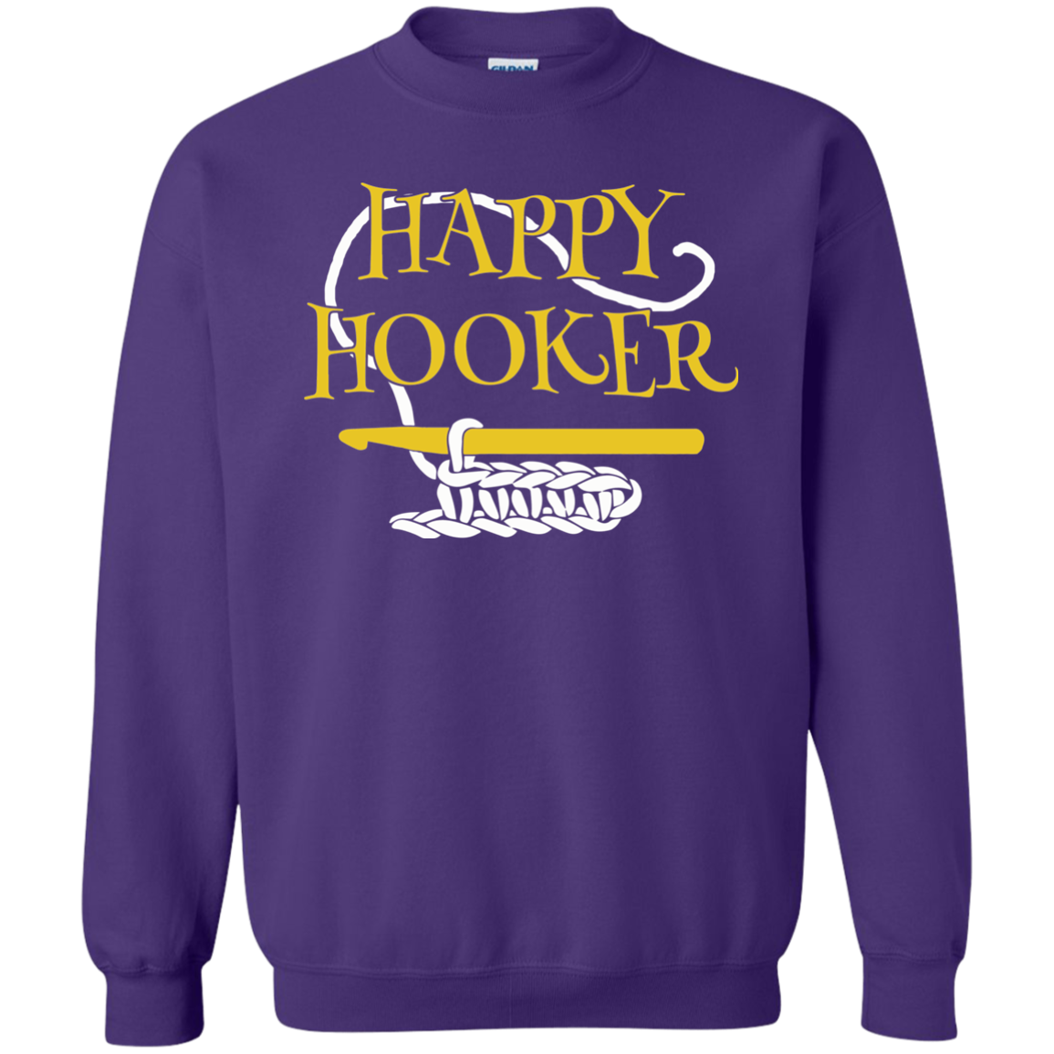 Happy Hooker Crewneck Pullover Sweatshirt