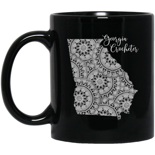 Georgia Crocheter Black Mugs