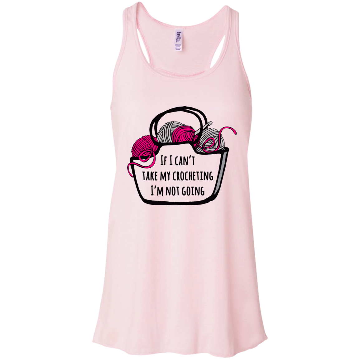 If I Can't Take My Crocheting Flowy Racerback Tank