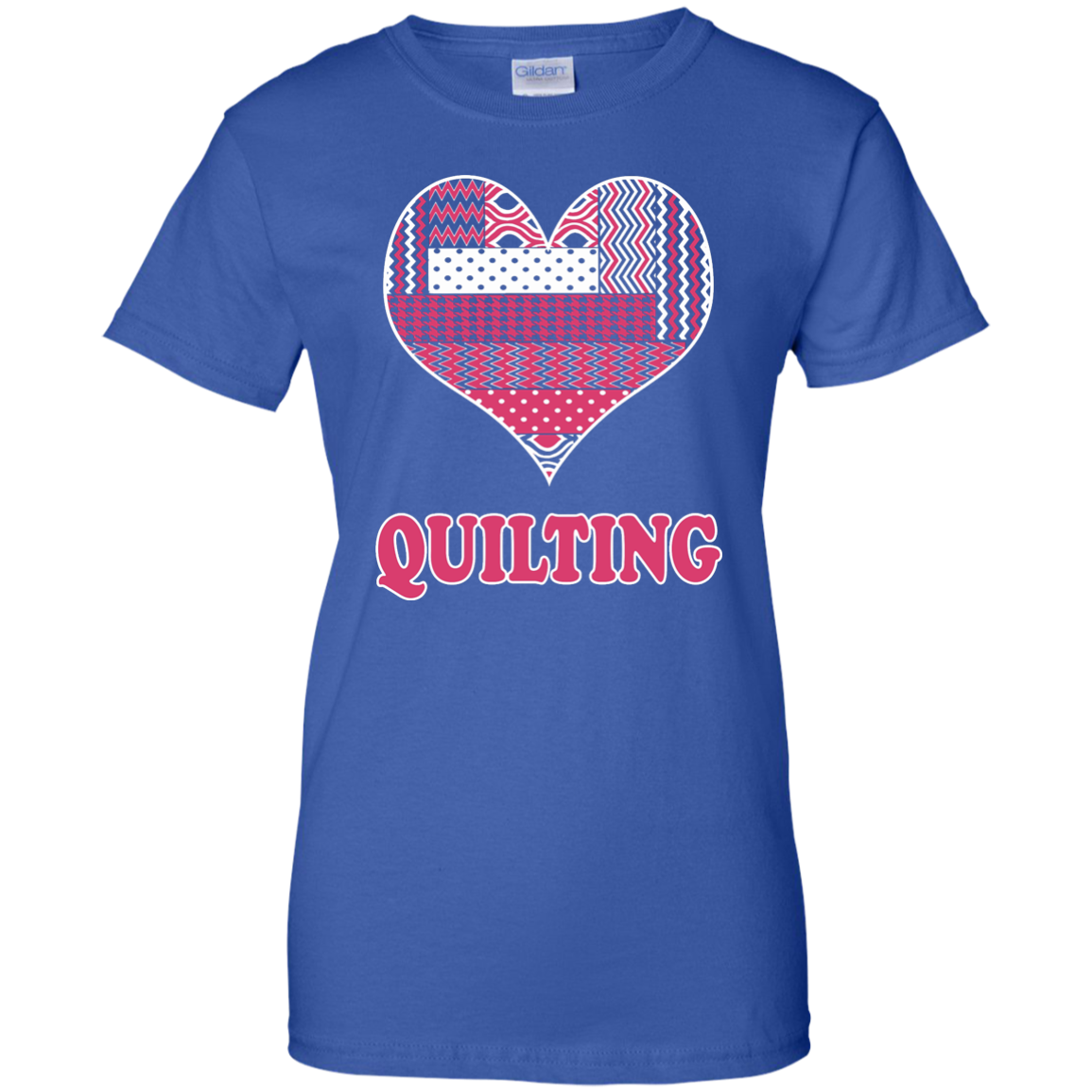 Heart Quilting Ladies Custom 100% Cotton T-Shirt - Crafter4Life - 4