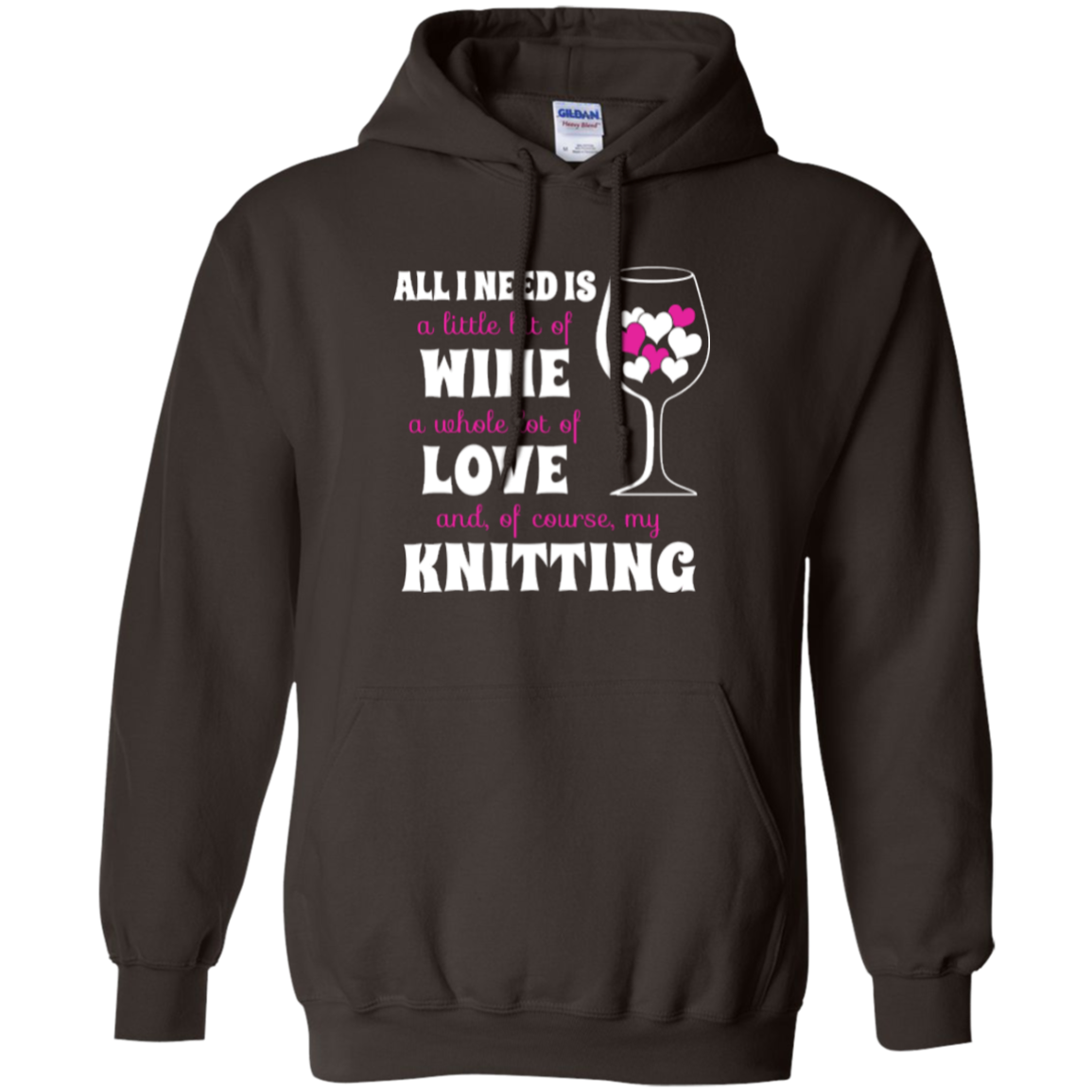 All I Need is Wine-Love-Knitting Pullover Hoodies - Crafter4Life - 6