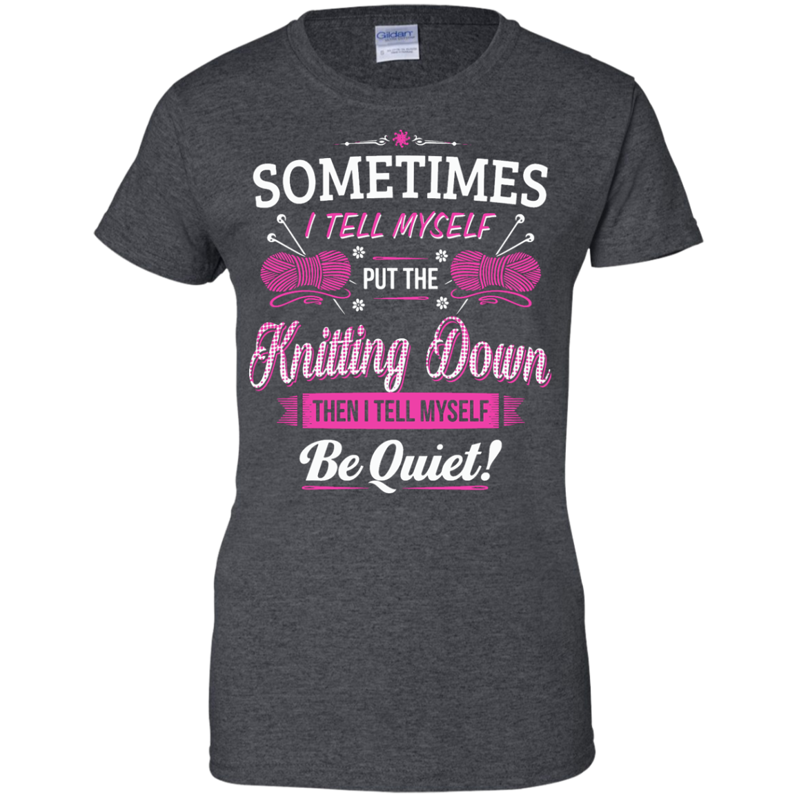 Put the Knitting Down Ladies Custom 100% Cotton T-Shirt - Crafter4Life - 4