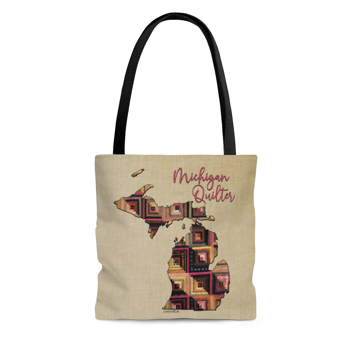 Michigan Quilter Cloth Tote Bag