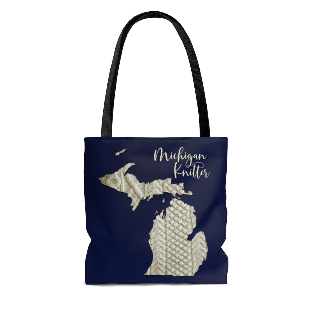 Michigan Knitter Cloth Tote Bag