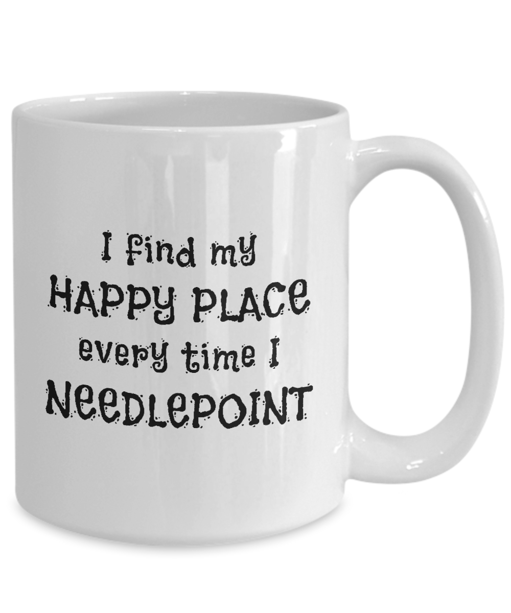 I Find My Happy Place Every Time I Needlepoint - Mugs