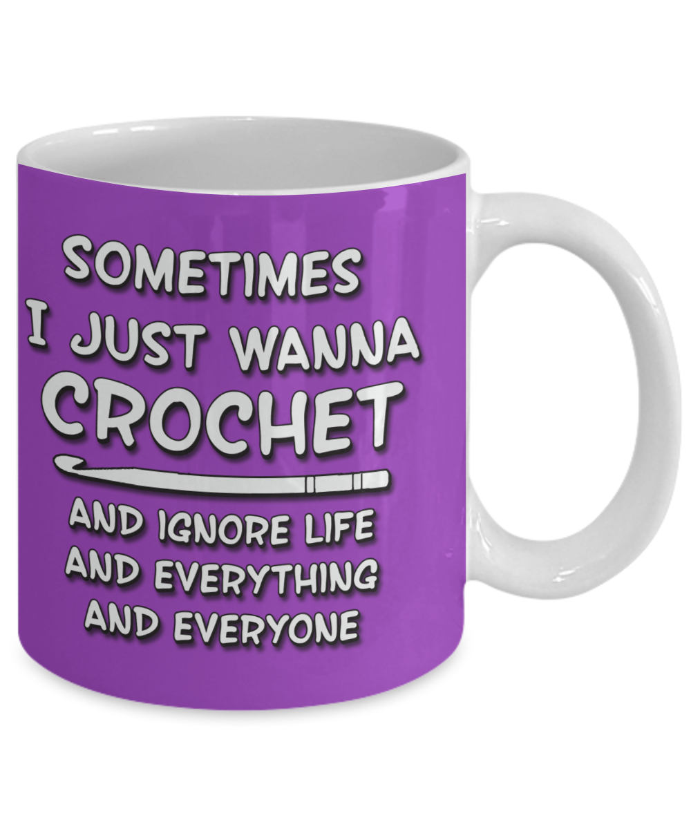 Just Wanna Crochet Ceramic Mug