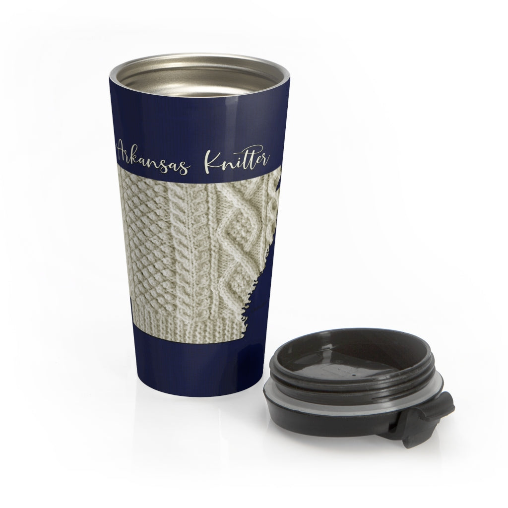 Arkansas Knitter Stainless Steel Travel Mug