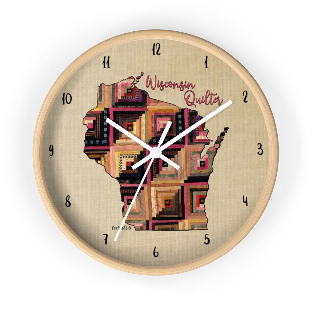 Wisconsin Quilter - Wall clock