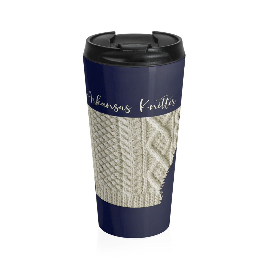 Arkansas Knitter Stainless Steel Travel Mug