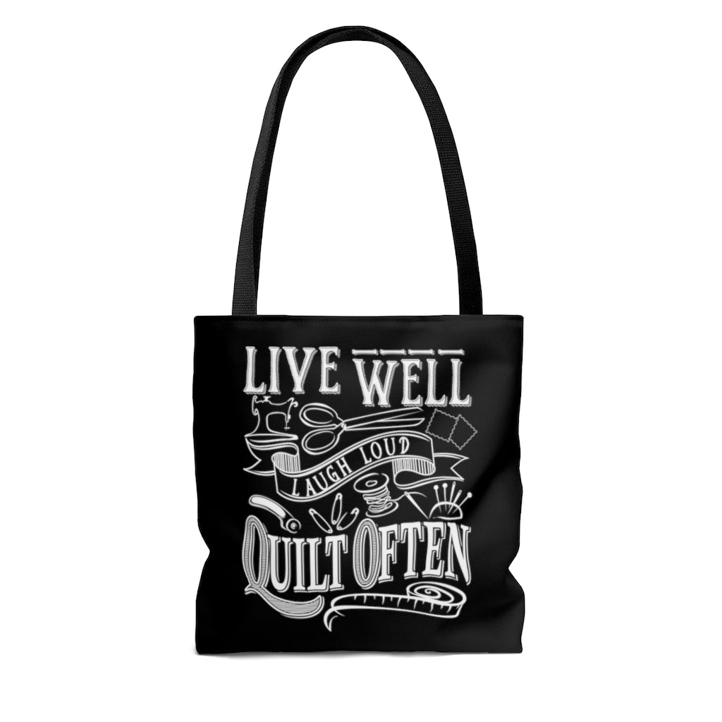 Live Well - Quilt Often - Tote Bag
