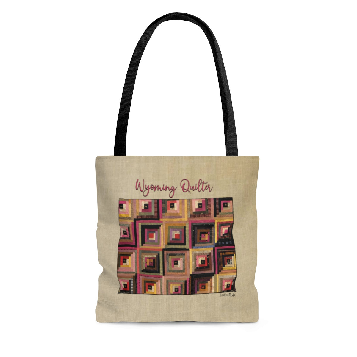 Wyoming Quilter Cloth Tote Bag