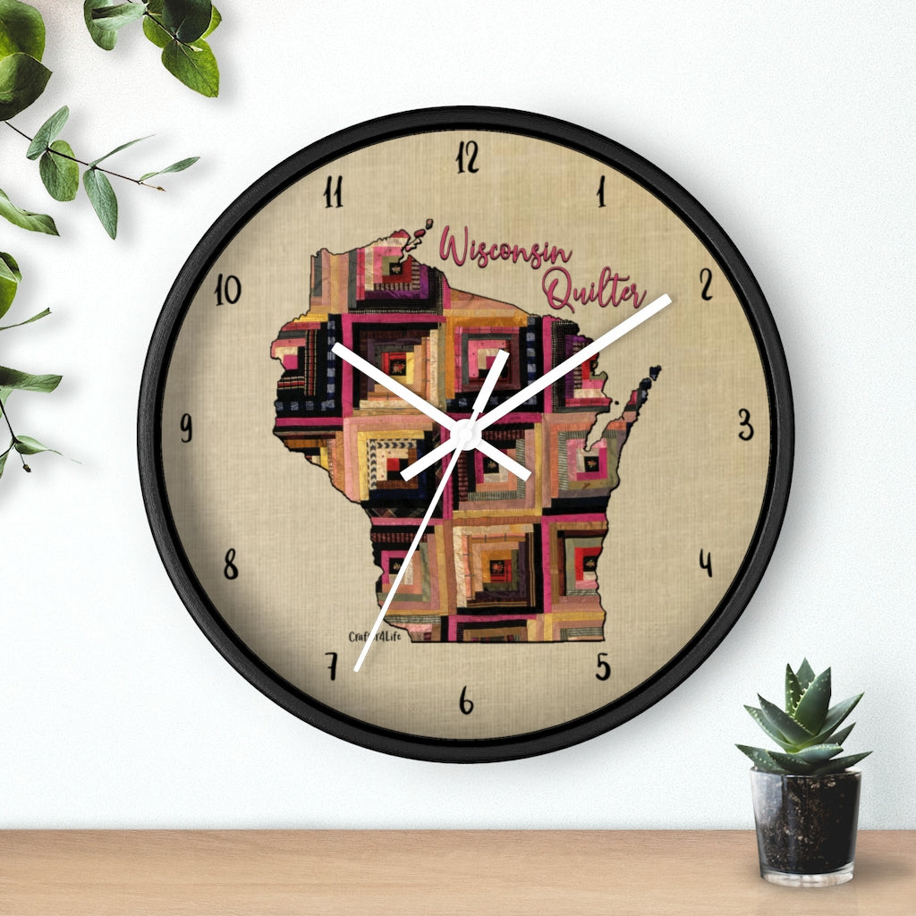 Wisconsin Quilter - Wall clock