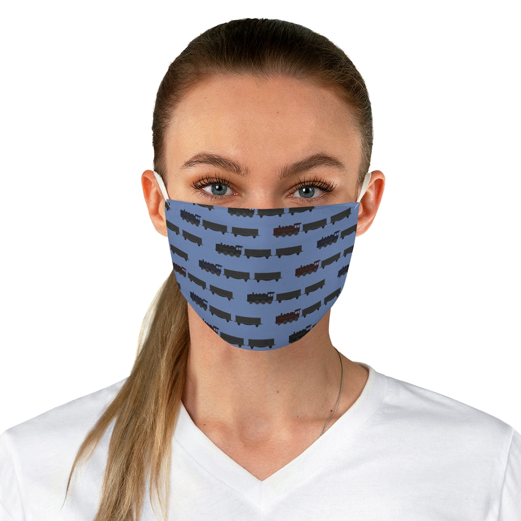 Train Stripes Fabric Face Mask