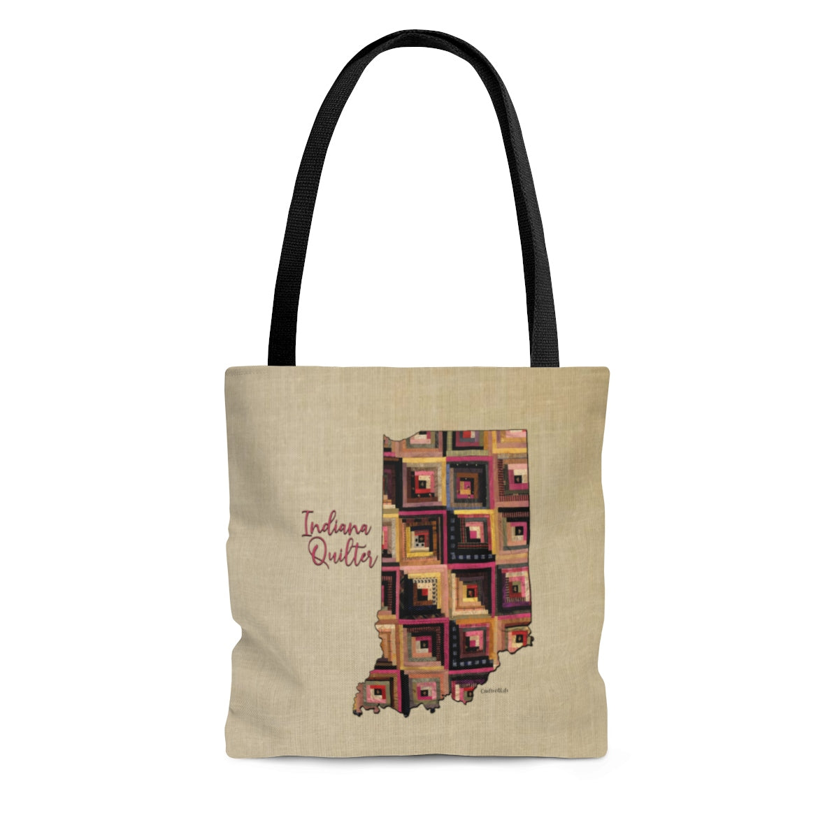 Indiana Quilter Cloth Tote Bag
