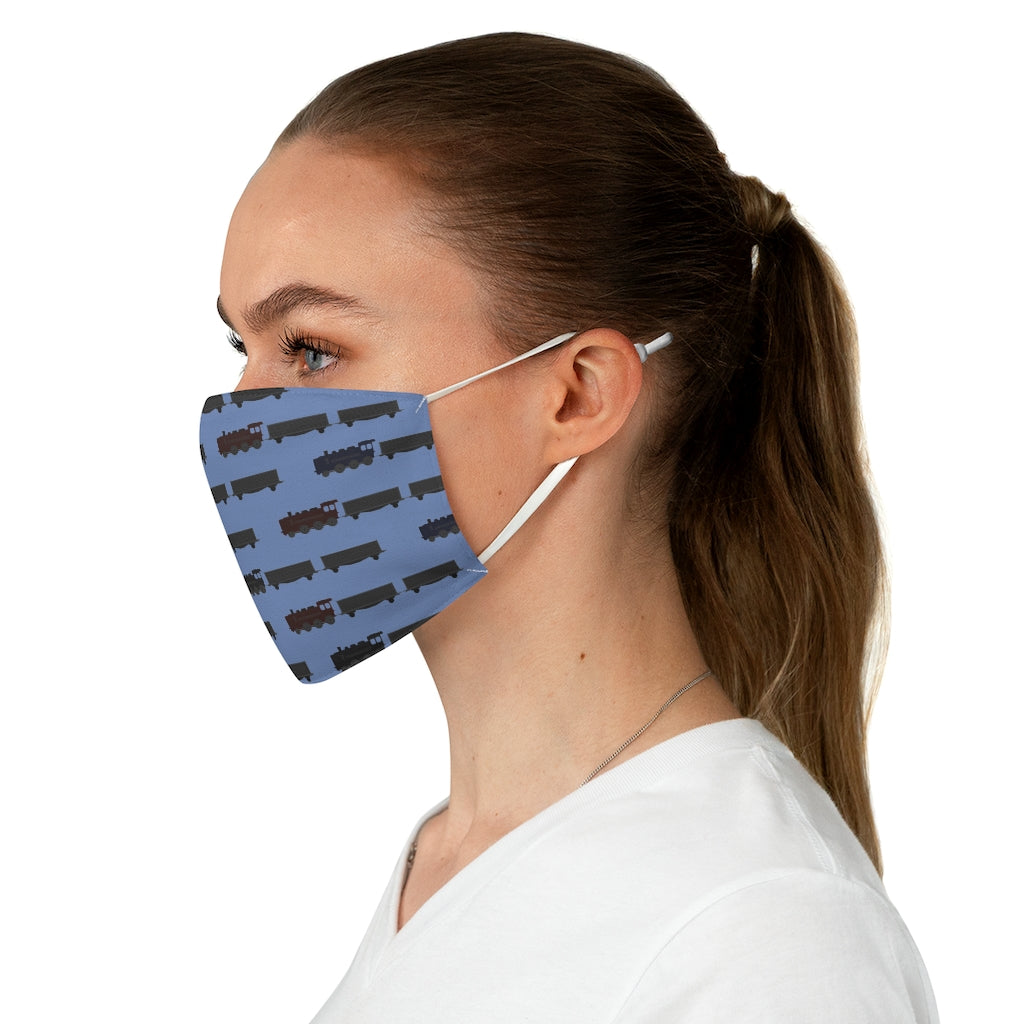 Train Stripes Fabric Face Mask