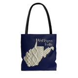 West Virginia Knitter Cloth Tote Bag