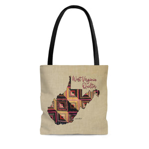 West Virginia Quilter Cloth Tote Bag