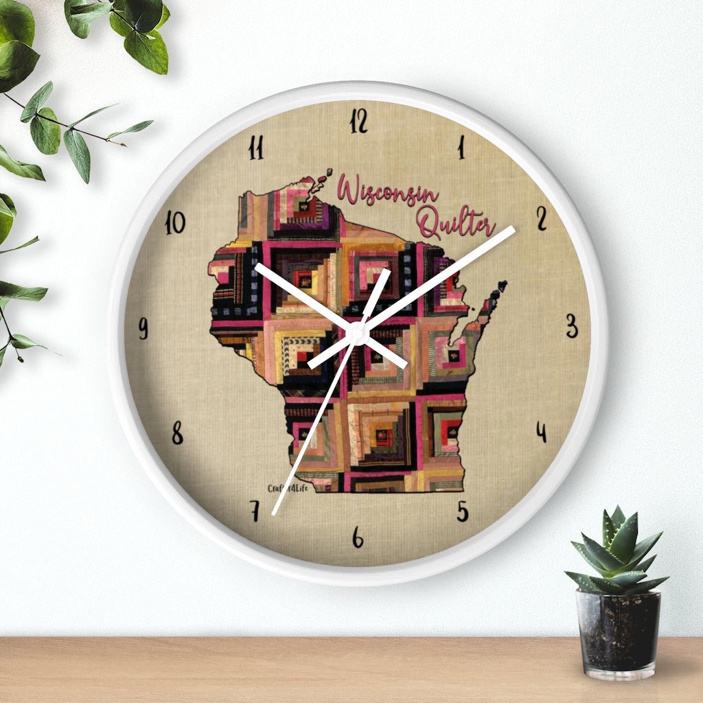Wisconsin Quilter - Wall clock
