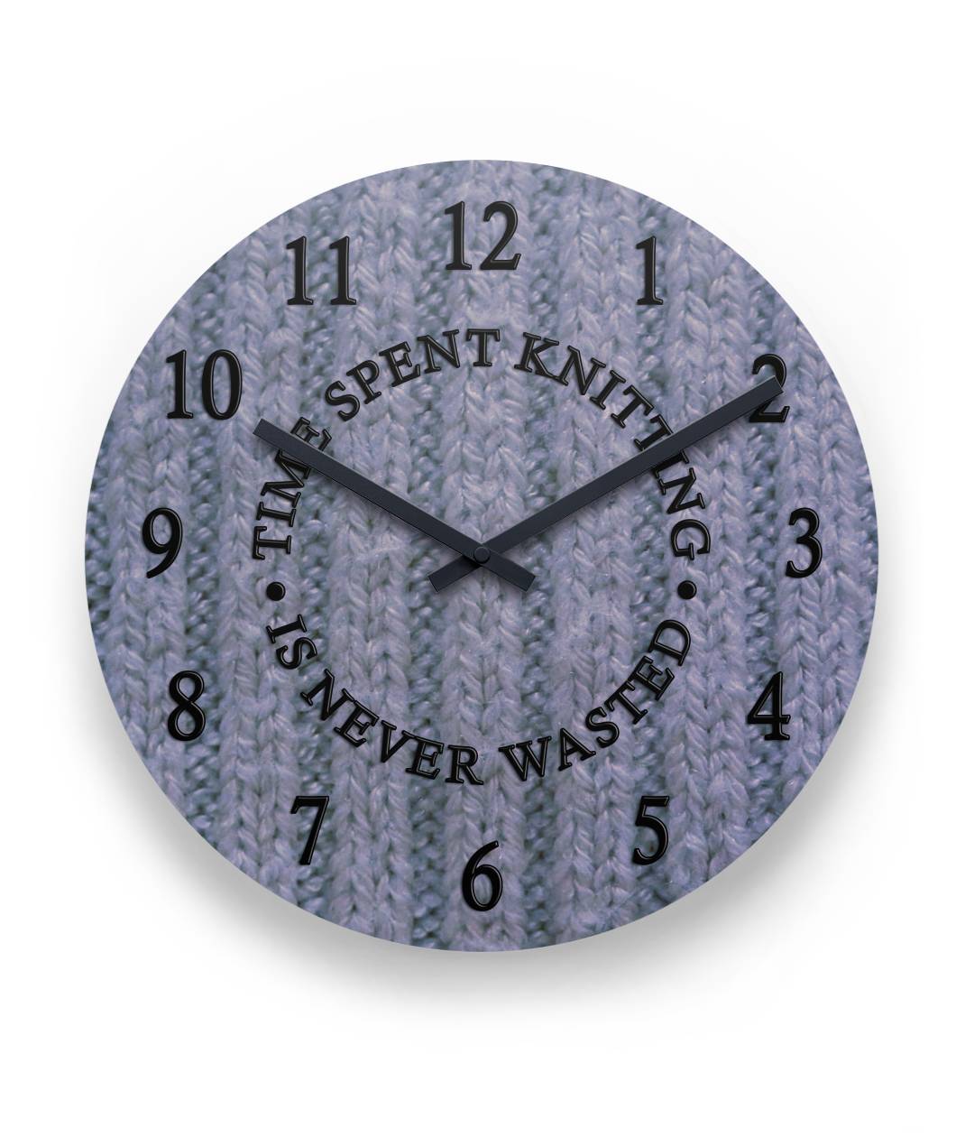 Time Spent Knitting Wall Clock 11" Round Wall Clock