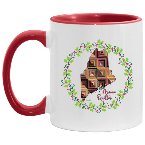 Maine Quilter Christmas Accent Mug
